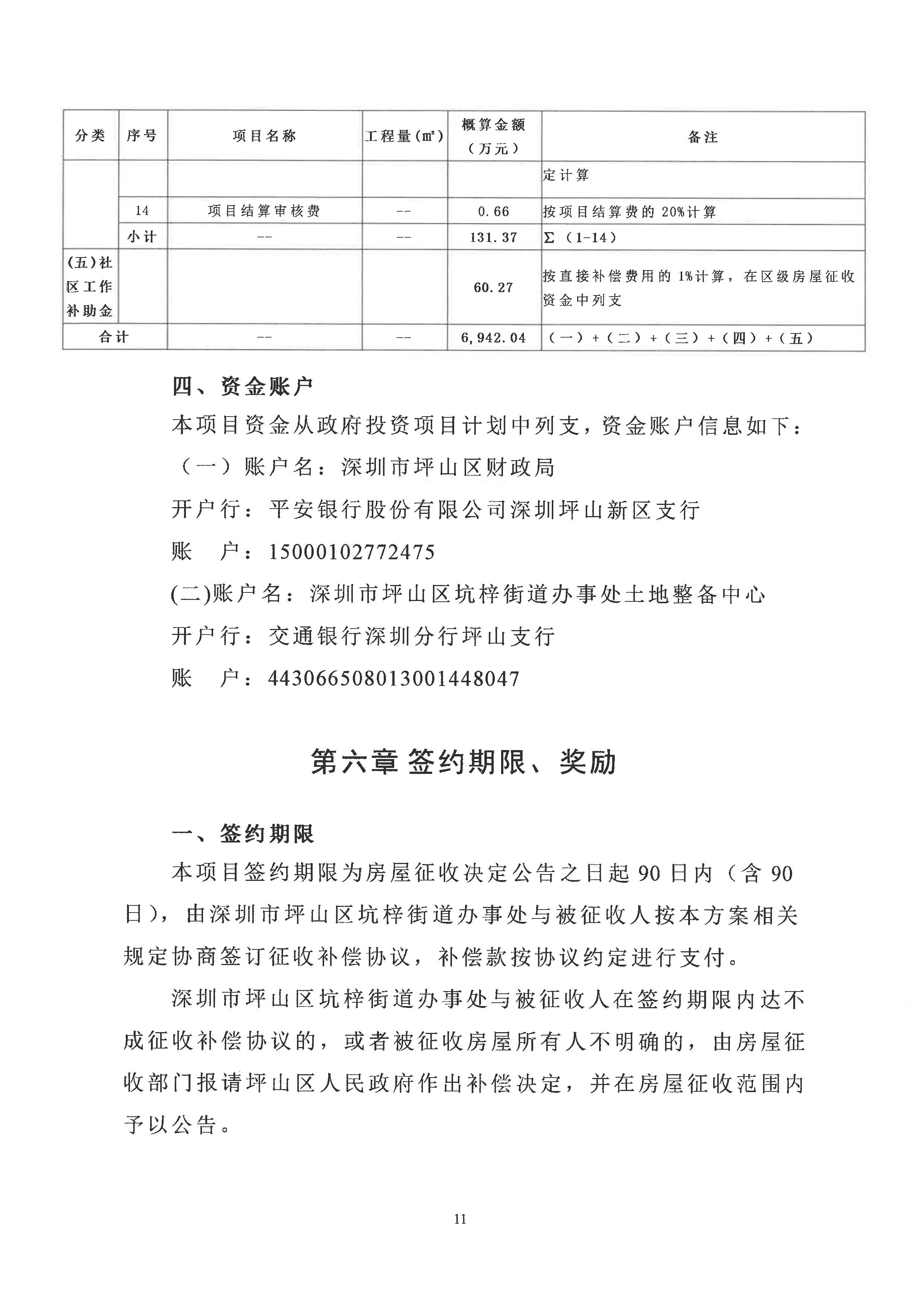 深圳市城市轨道交通14号线工程—坑梓站房屋征收项目房屋征收决定书